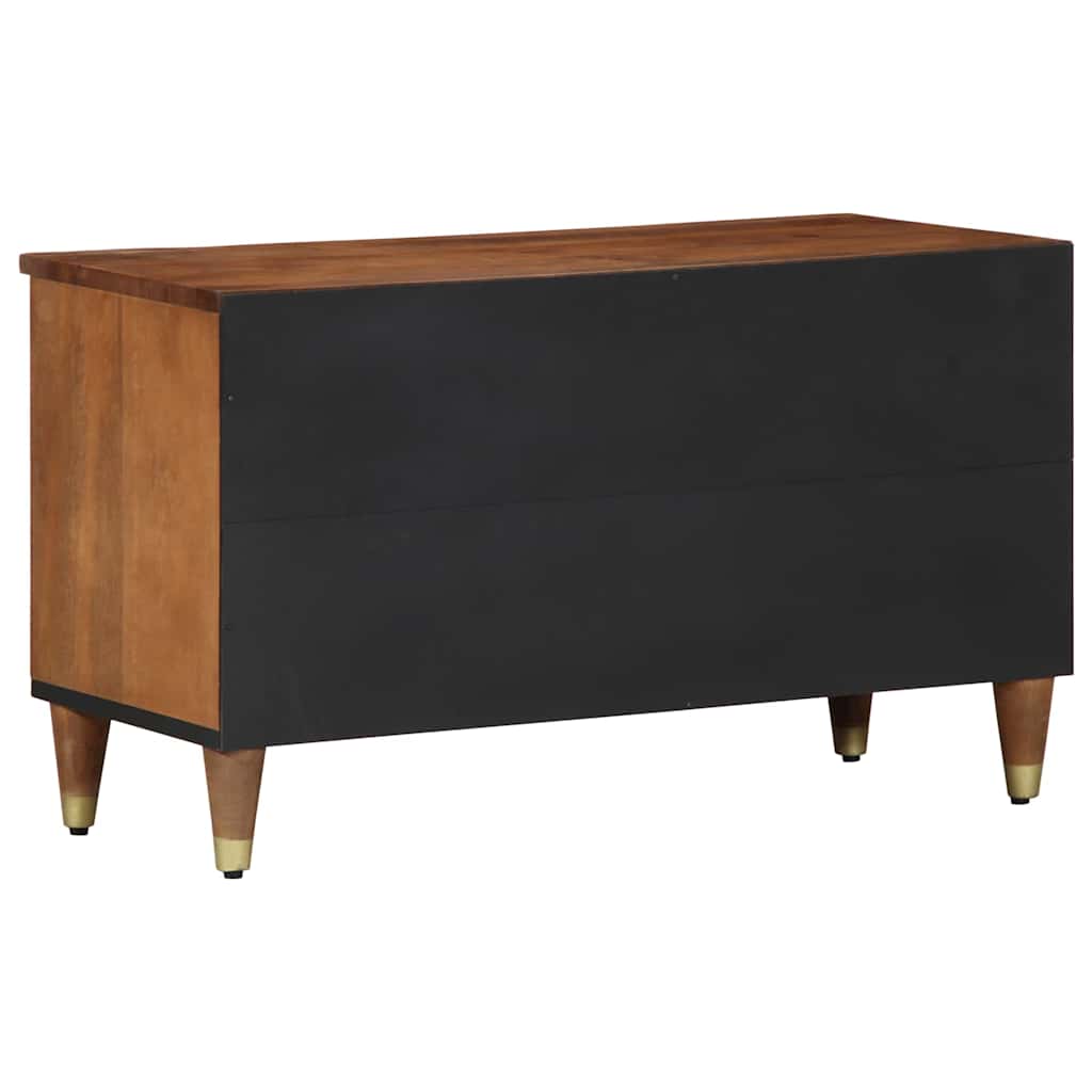 TV-Schrank mit Regal Braun 80 x 33.5 x 46 cm Massivholz Mango