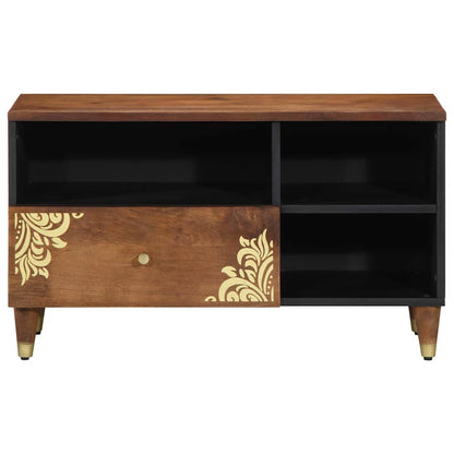 TV-Schrank mit Regal Braun 80 x 33.5 x 46 cm Massivholz Mango