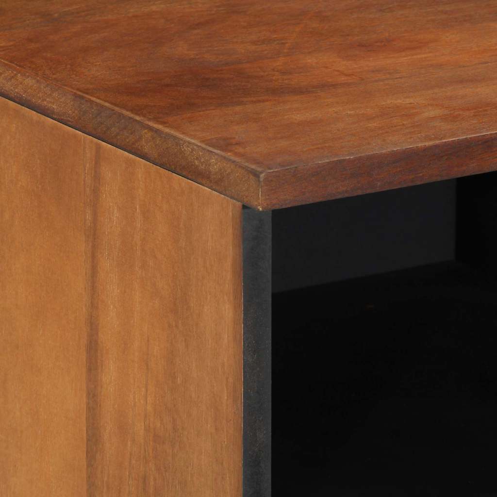 TV-Schrank mit Regal Braun 100 x 33.5 x 46 cm Massivholz Mango
