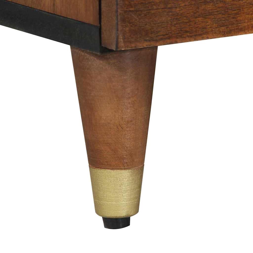 TV-Schrank mit Regal Braun 100 x 33.5 x 46 cm Massivholz Mango