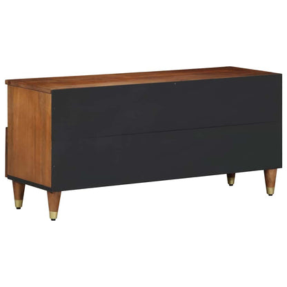 TV-Schrank mit Regal Braun 100 x 33.5 x 46 cm Massivholz Mango