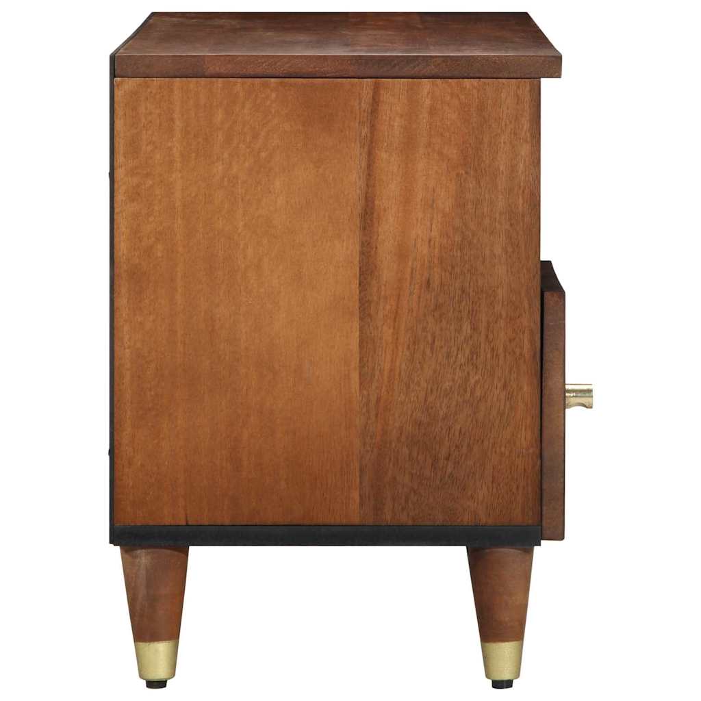 TV-Schrank mit Regal Braun 100 x 33.5 x 46 cm Massivholz Mango