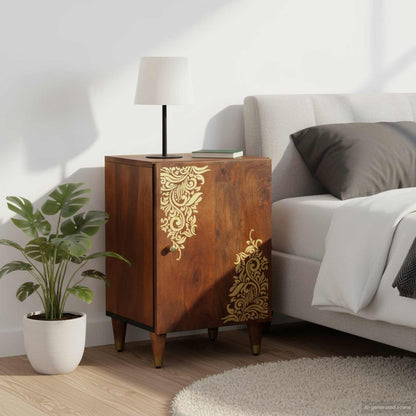 Badezimmerschrank Honigbraun 38 x 33 x 58 cm Massivholz Mango