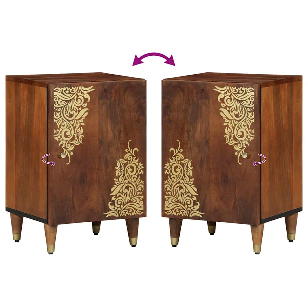 Badezimmerschrank Honigbraun 38 x 33 x 58 cm Massivholz Mango