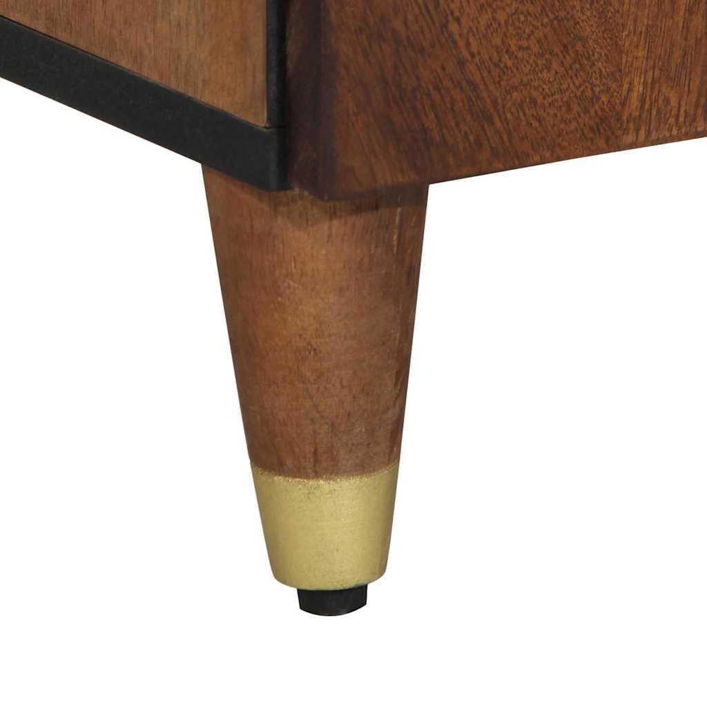 Sideboard mit Regal Braun 38 x 33,5 x 160 cm Massivholz Mango
