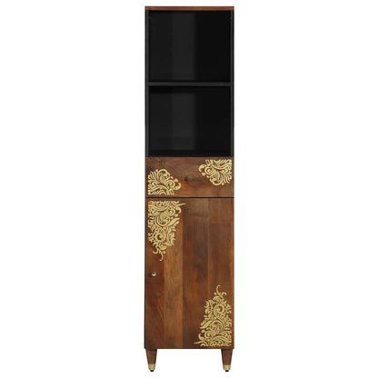 Sideboard mit Regal Braun 38 x 33,5 x 160 cm Massivholz Mango