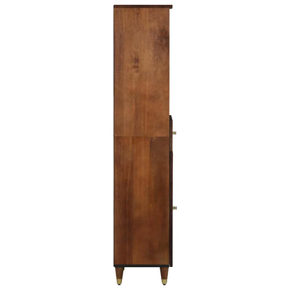 Sideboard mit Regal Braun 38 x 33,5 x 160 cm Massivholz Mango