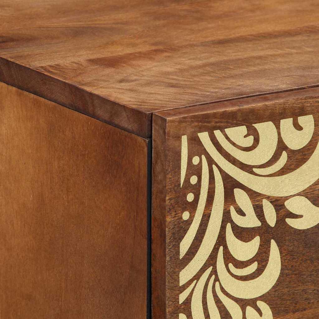 Sideboard mit Regal Braun 40 x 33.5 x 75 cm Massivholz Mango