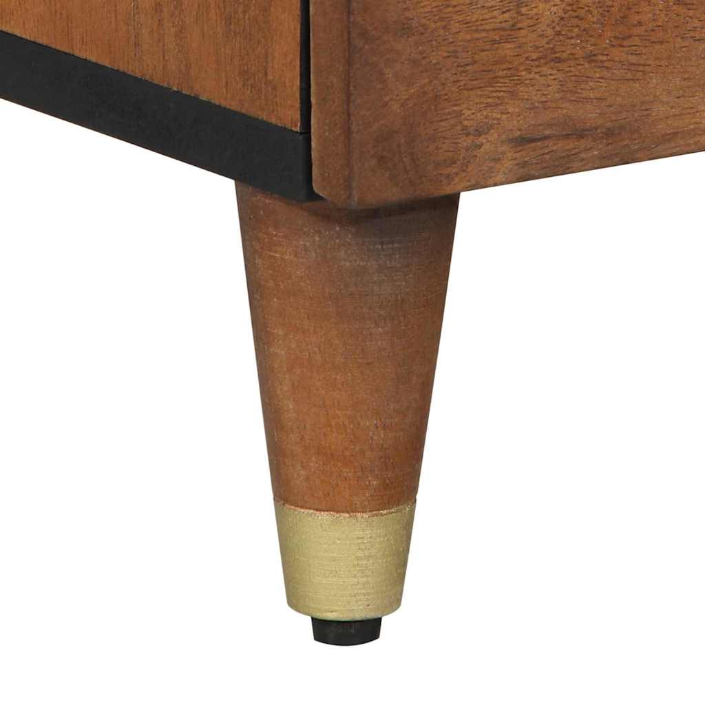 Sideboard mit Regal Braun 40 x 33.5 x 75 cm Massivholz Mango