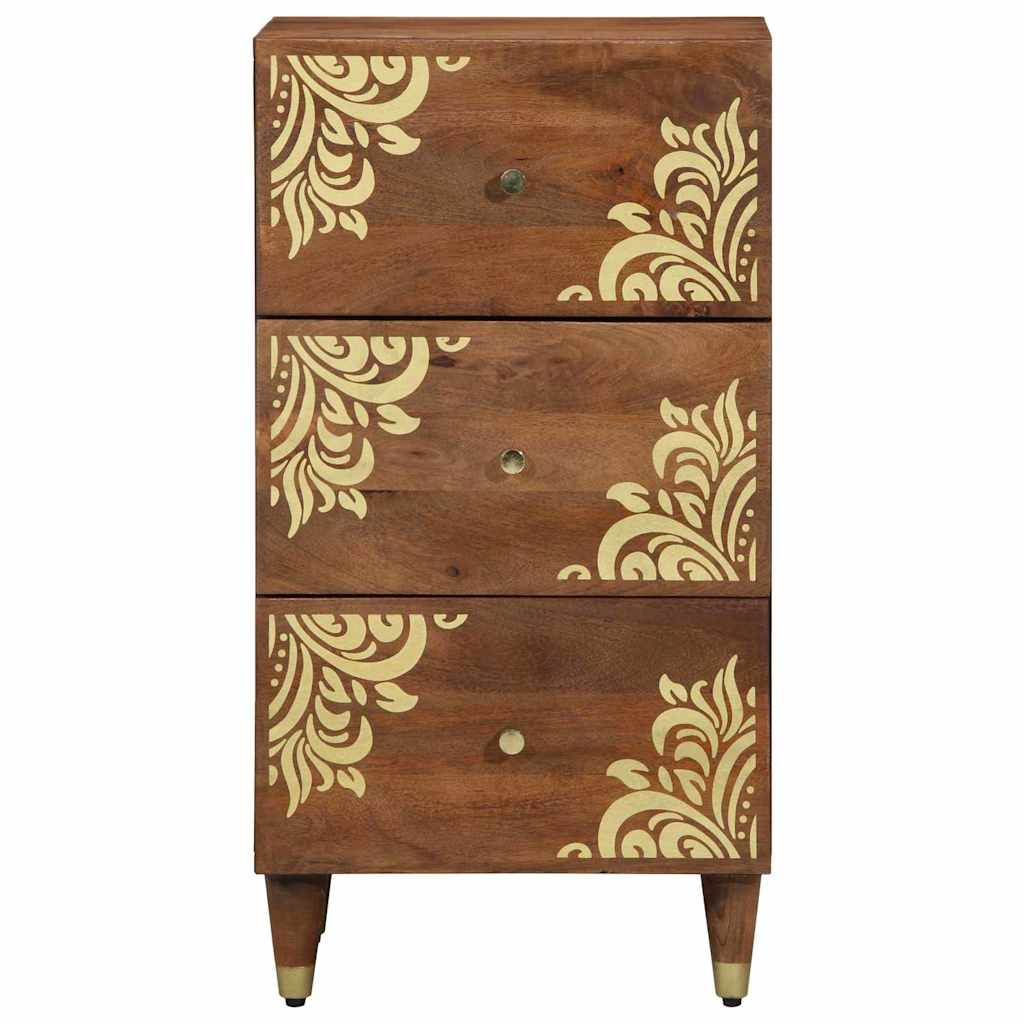 Sideboard mit Regal Braun 40 x 33.5 x 75 cm Massivholz Mango