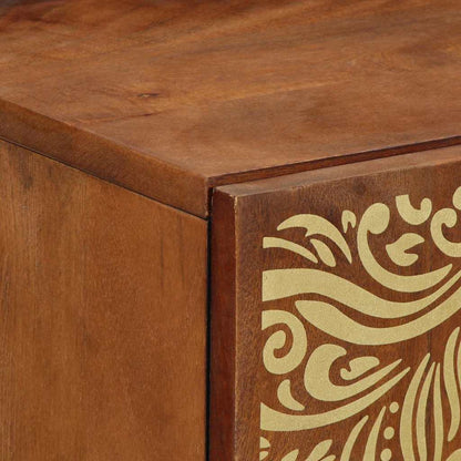 Sideboard mit Regal Braun 40 x 33.5 x 75 cm Massivholz Mango