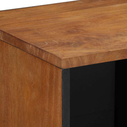 Sideboard mit Regal Braun 80 x 33.5 x 75 cm Massivholz Mango