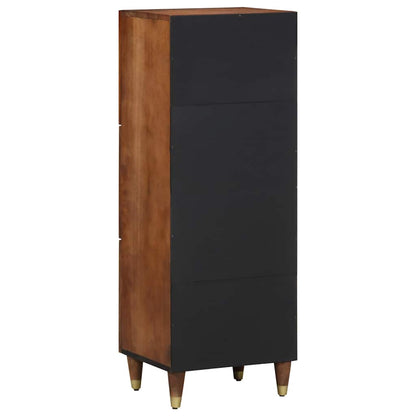 Highboard mit Regal Braun 40 x 33.5 x 110 cm Massivholz Mango