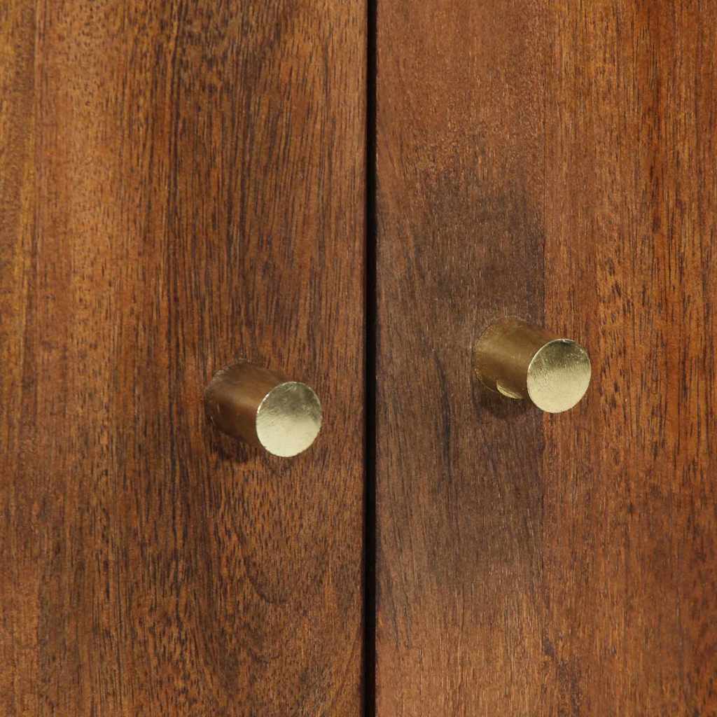 Hochboard mit Regal Braun 60 x 33.5 x 100 cm Massivholz Mango