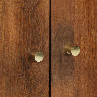 Hochboard mit Regal Braun 60 x 33.5 x 100 cm Massivholz Mango