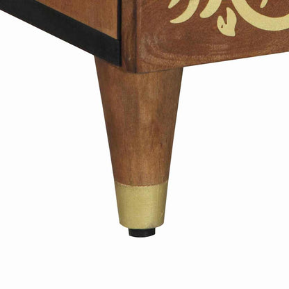 Hochboard mit Regal Braun 60 x 33.5 x 100 cm Massivholz Mango