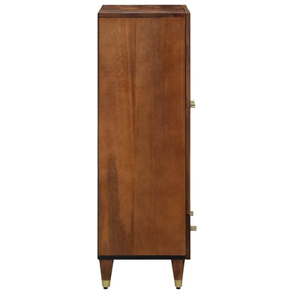 Hochboard mit Regal Braun 60 x 33.5 x 100 cm Massivholz Mango