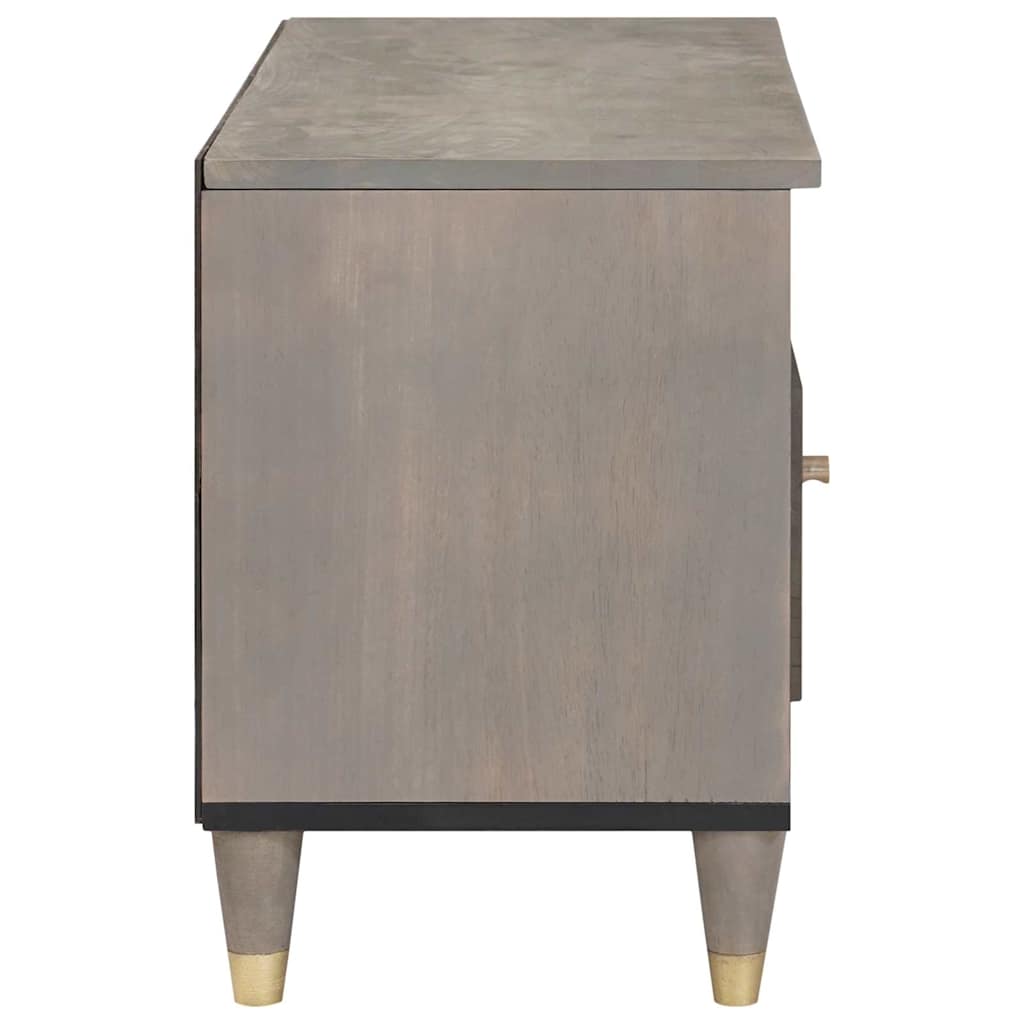 TV-Schränk mit Schubladen Grau 80 x 33 x 46 cm Massivholz Mango
