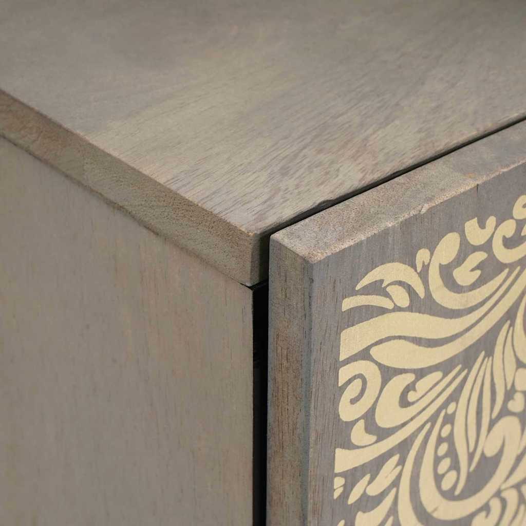 Wandschrank Wandmontiert Grau 38 x 33 x 48 cm Massivholz Mango