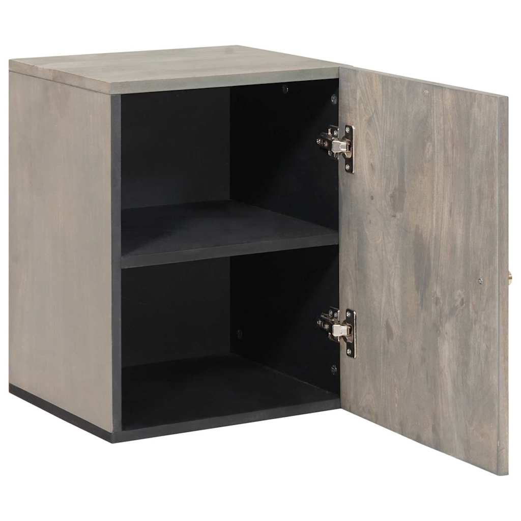 Wandschrank Wandmontiert Grau 38 x 33 x 48 cm Massivholz Mango