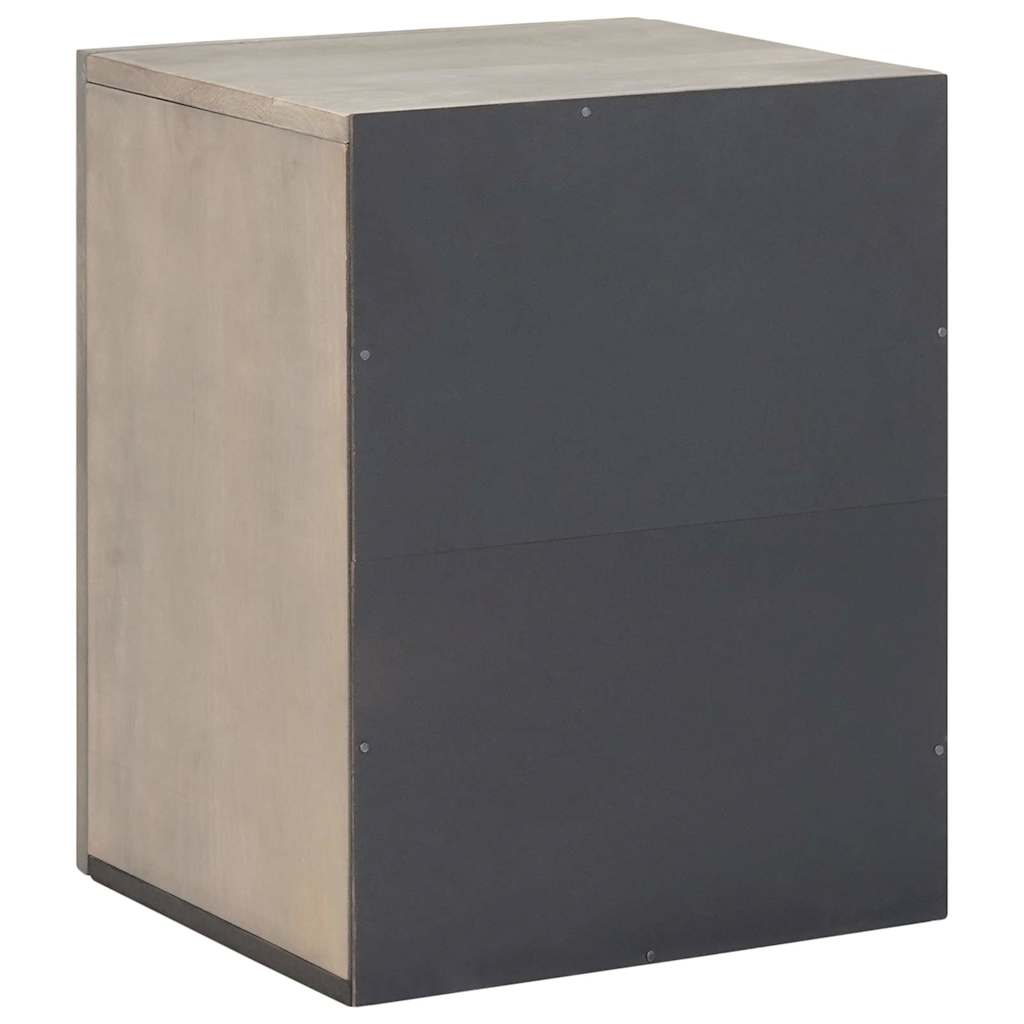 Wandschrank Wandmontiert Grau 38 x 33 x 48 cm Massivholz Mango