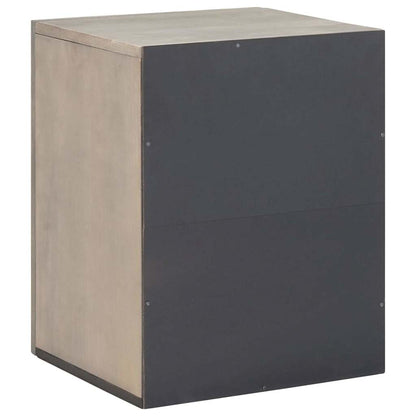 Wandschrank Wandmontiert Grau 38 x 33 x 48 cm Massivholz Mango