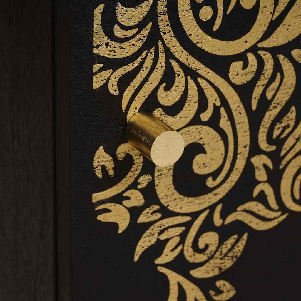 Bedside Cabinet with Door Schwarz 40 x 33 x 46 cm