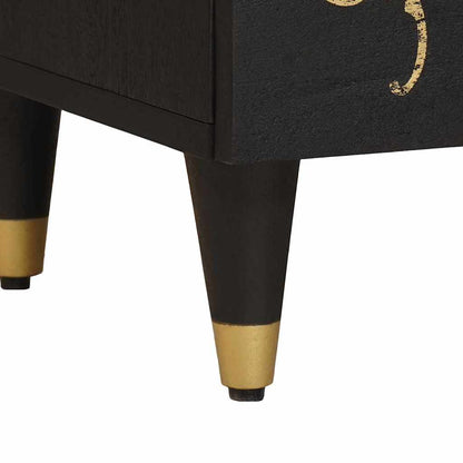 Bedside Cabinet with Door Schwarz 40 x 33 x 46 cm