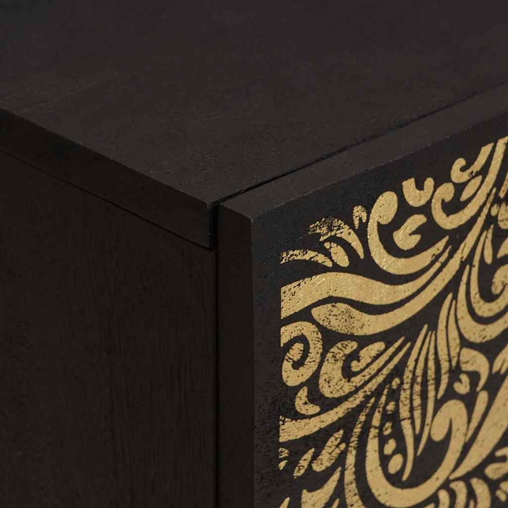 Bedside Cabinet with Door 2 pcs Schwarz 40 x 33 x 46 cm