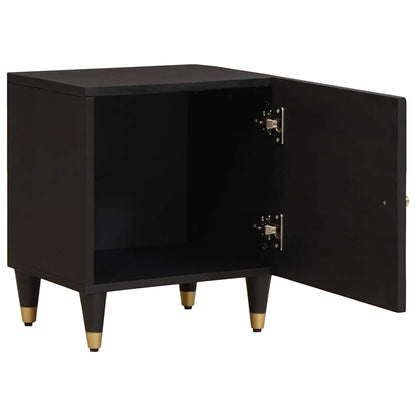 Bedside Cabinet with Door 2 pcs Schwarz 40 x 33 x 46 cm