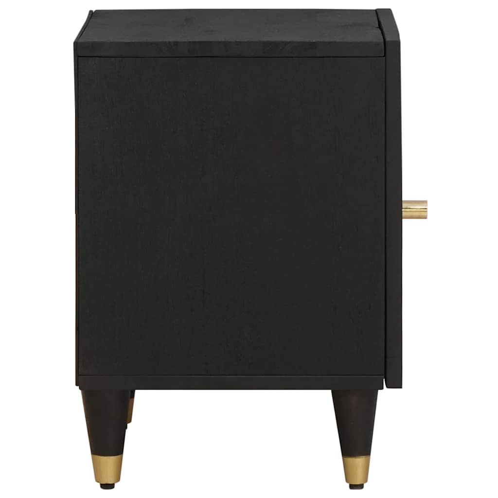 Bedside Cabinet with Door 2 pcs Schwarz 40 x 33 x 46 cm