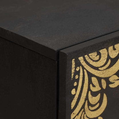 Sideboard Schwarz 60 x 33 x 75 cm Massivholz Mango