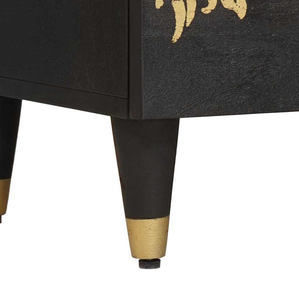 Sideboard Schwarz 60 x 33 x 75 cm Massivholz Mango