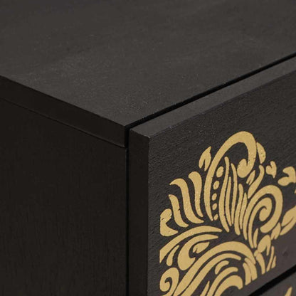 Bedside Cabinet with Door Schwarz 50 x 33 x 60 cm