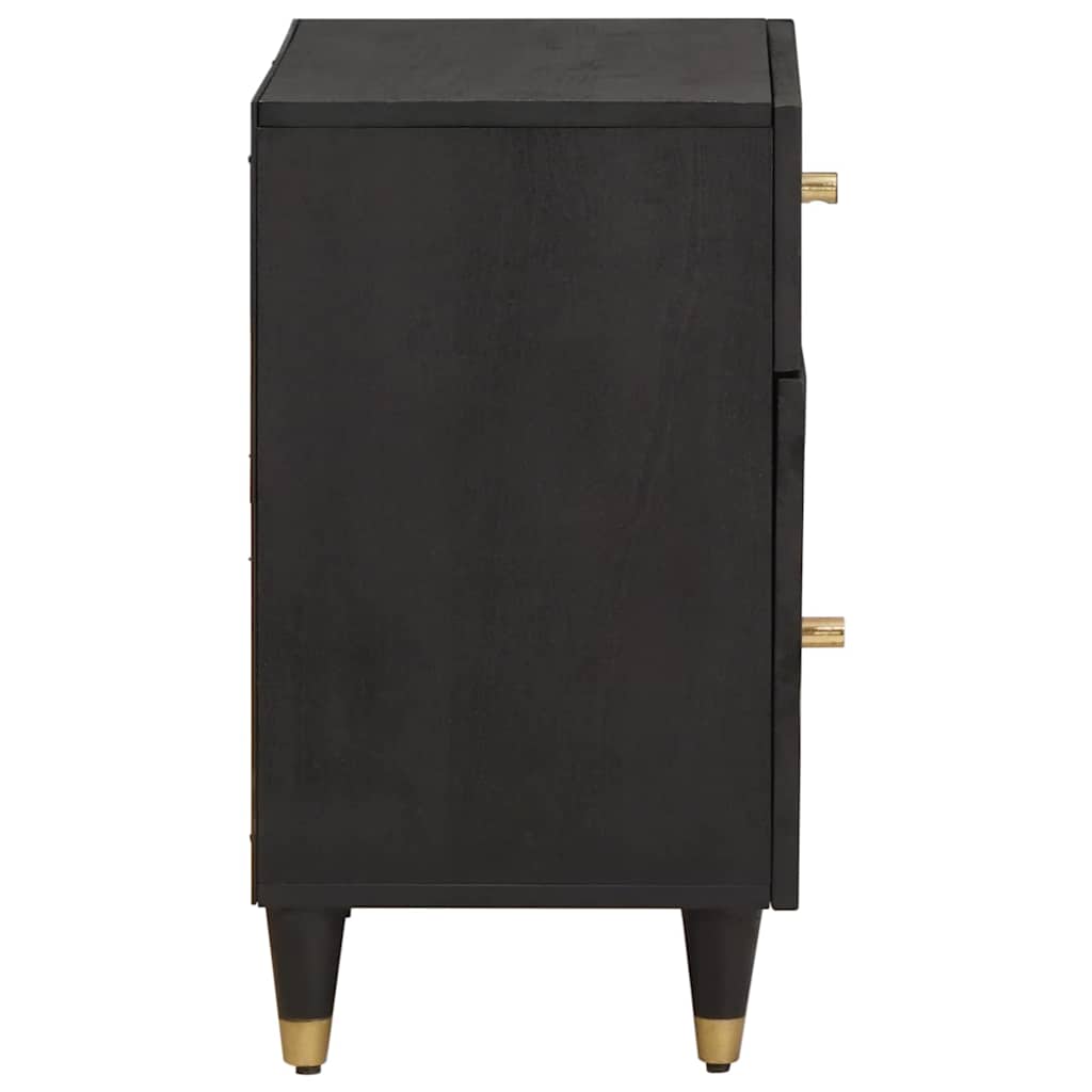 Bedside Cabinet with Door Schwarz 50 x 33 x 60 cm