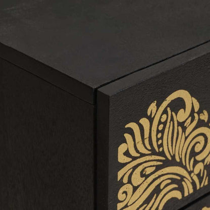 Bedside Cabinet with Door Schwarz 50 x 33 x 60 cm