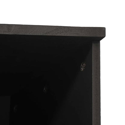 Sideboard Schwarz 38 x 33 x 160 cm Massivholz Mango