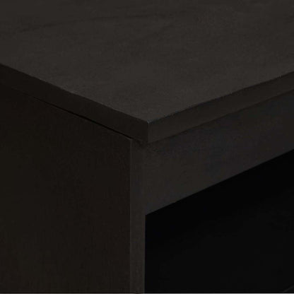 Sideboard mit Regal Schwarz 60 x 33 x 75 cm Massivholz Mango