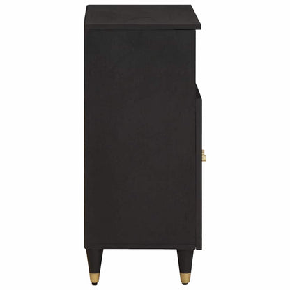 Sideboard mit Regal Schwarz 60 x 33 x 75 cm Massivholz Mango