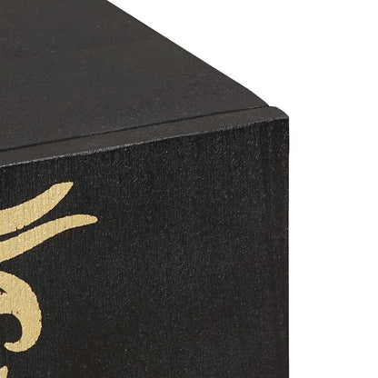 Sideboard mit Regal Schwarz 90 x 33 x 75 cm Massivholz Mango