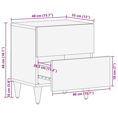 Nachttische mit Schubladen 2 pcs 40 x 33.5 x 46 cm