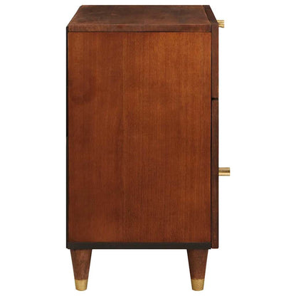 Nachttische Braun 50 x 33 x 60 cm Rohr und massives Mangoholz
