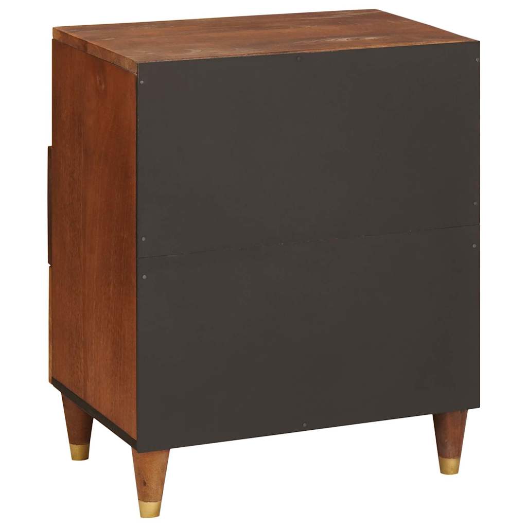 Nachttische Braun 50 x 33 x 60 cm Rohr und massives Mangoholz