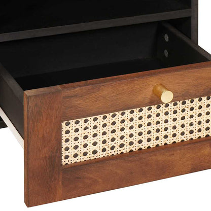 Kaffee-Tische Braun 80 x 54 x 40 cm Rohr und massives Mangoholz
