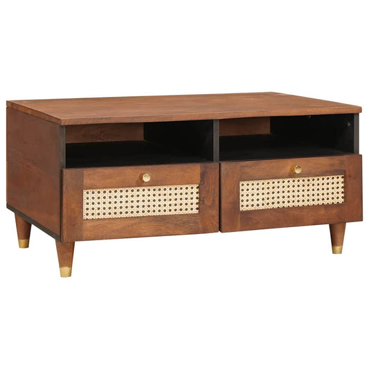 Kaffee-Tische Braun 80 x 54 x 40 cm Rohr und massives Mangoholz