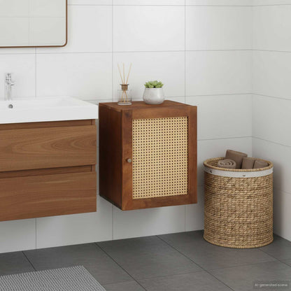 Badezimmerschrank mit Tür Braun 38 x 33,5 x 48 cm Holzwerkstoff