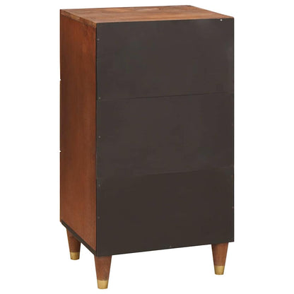 Sideboard Braun 40 x 33.5 x 75 cm Rohr und massives Mangoholz