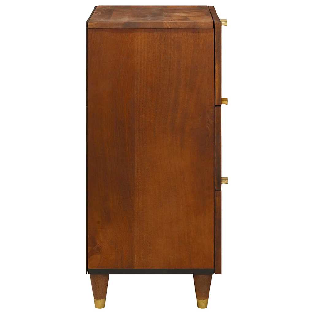 Sideboard Braun 40 x 33.5 x 75 cm Rohr und massives Mangoholz