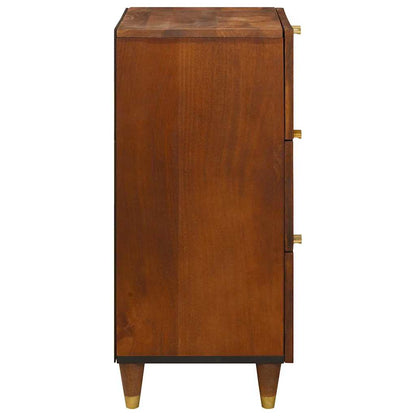 Sideboard Braun 40 x 33.5 x 75 cm Rohr und massives Mangoholz