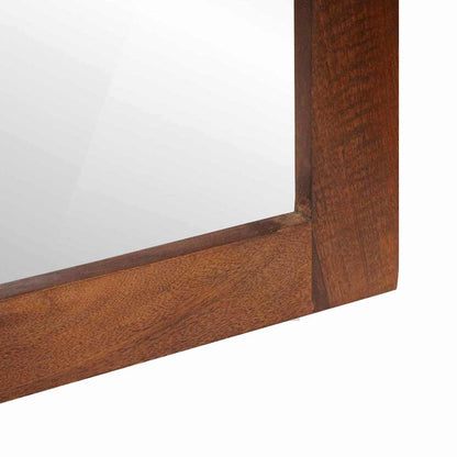 Spiegel Braun, Silber 50 x 70 cm Massives Mangoholz, Glas